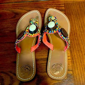 BCBGirls Bistro Sandal in Grapefruit